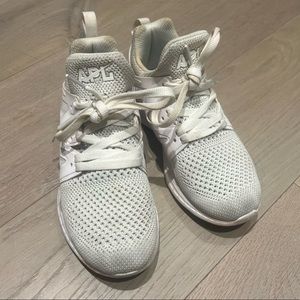 White ladies APL sneakers size 6